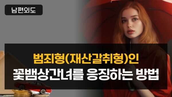 범죄형(재산갈취형)인 꽃뱀상간녀를 응징하는 방법